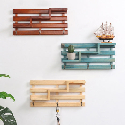 Living Room Wooden Wall Hanging Rack