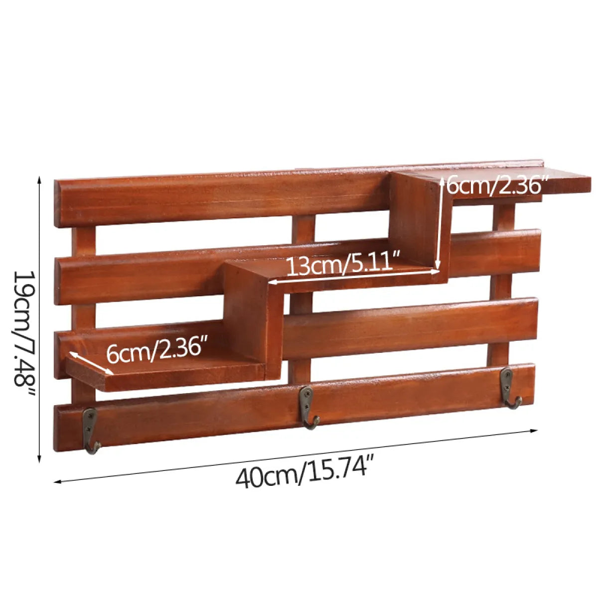 Living Room Wooden Wall Hanging Rack