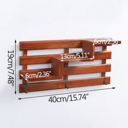 Living Room Wooden Wall Hanging Rack
