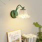 Retro Girl Head Flower Wall Lamp